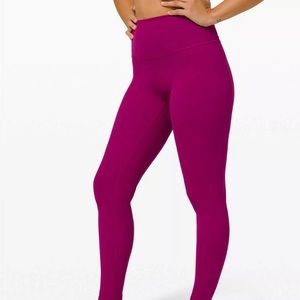 Lululemon Align Pants 25” Size 2 Deep Fuchsia